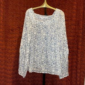 Lauren Conrad Floral Boho Peasant top